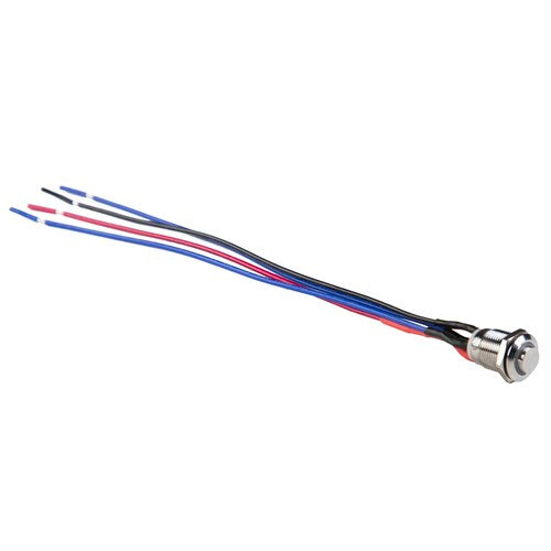 Install Bay MS12G-2 Silver 12MM Round Illuminated Momentary Switches Green Qty 2