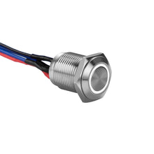 Load image into Gallery viewer, Install Bay MS12W-2 Silver 12MM Round Illuminated Momentary Switches White Qty 2