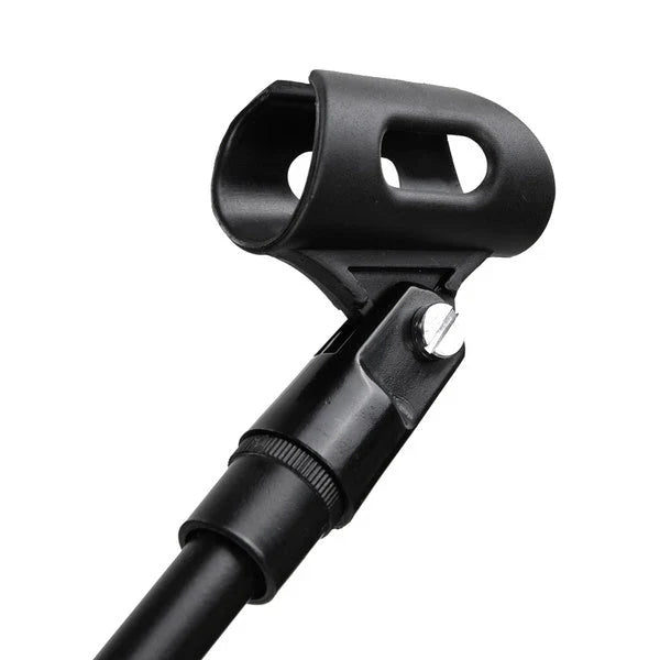 2 Microphone Stands Adjustable Boom Stage or Instrument with Mic Holder Clips & Carry Bag