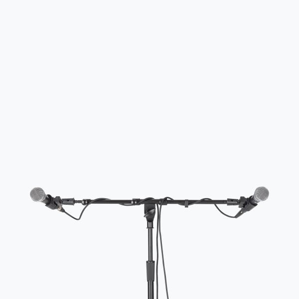 On-Stage MSA9800 Production-Grade Telescoping Mic Boom with Dual-Mic Capability