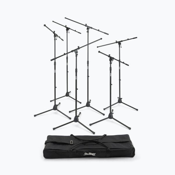 On-Stage MSP7706 Six Euro Boom Mic Stands with Bag