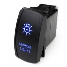 Load image into Gallery viewer, Race Sport Lighting MSTLS01B Marine Sport LED Rocker Switch w/ Blue LED Radiance (Running Lights)