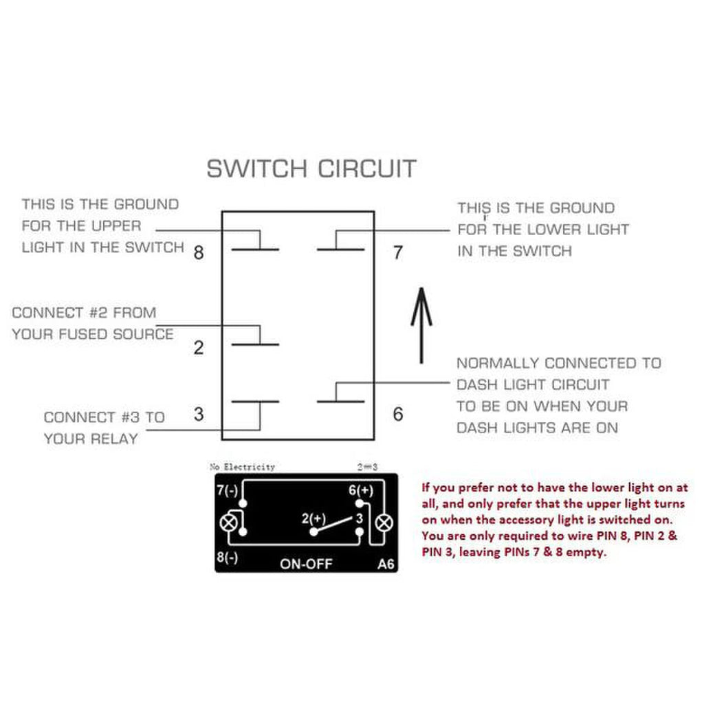 Race Sport Lighting MSTLS01B Marine Sport LED Rocker Switch w/ Blue LED Radiance (Running Lights)