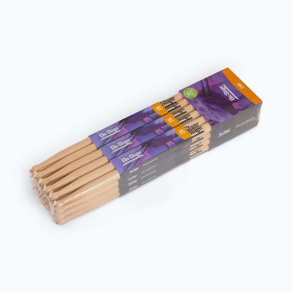 On-Stage MW2B Maple Drum Sticks (2B, Wood Tip, 12pr)