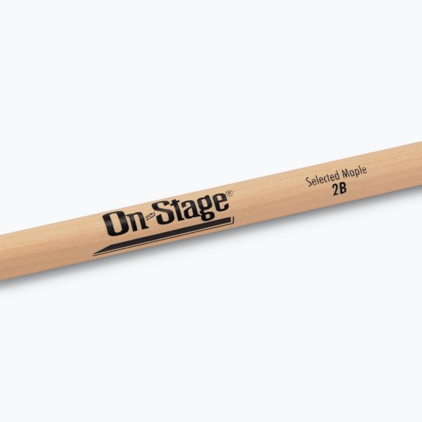 On-Stage MW2B Maple Drum Sticks (2B, Wood Tip, 12pr)