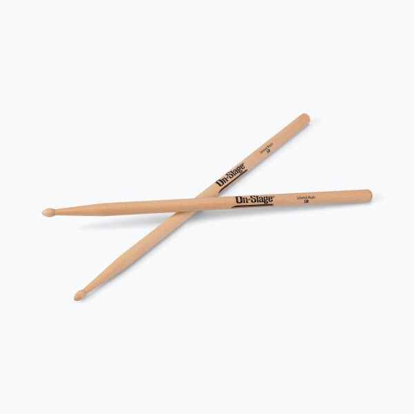 On-Stage MW5B Maple Drum Sticks (5B, Wood Tip, 12pr)