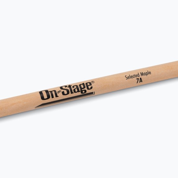 On-Stage MW7A Maple Drum Sticks (7A, Wood Tip, 12pr)