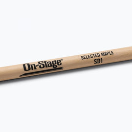 On-Stage MWSD1 Maple Drum Sticks (SD1, Round Tip, 12 pr)