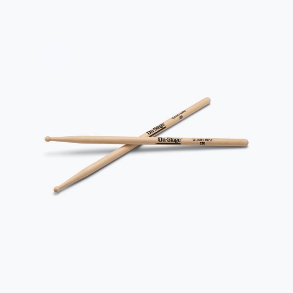 On-Stage MWSD1 Maple Drum Sticks (SD1, Round Tip, 12 pr)