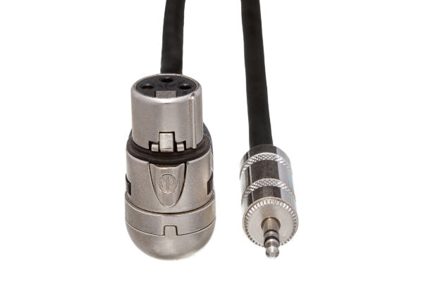 Hosa MXM-025RS Microphone Cable 3.5 mm TRS Male to Neutrik Right Angle XLR Female 25 foot