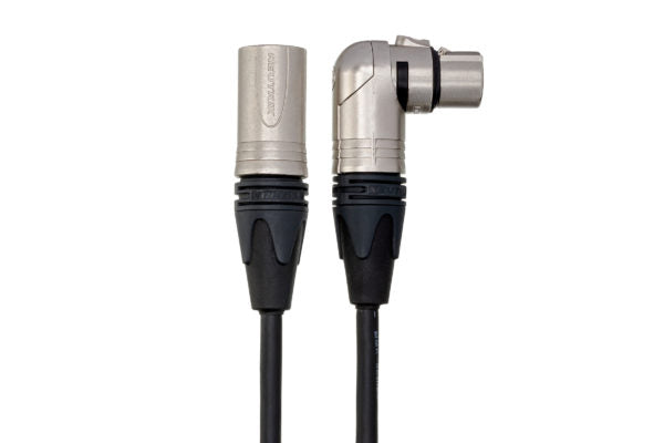 Hosa MXX-015RS Microphone Cable Neutrik Right Angle XLR Female to XLR Male 15 foot