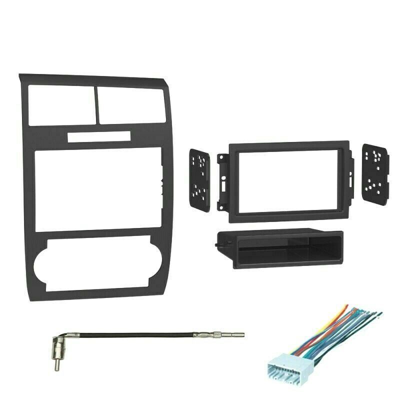 Double DIN Dash Radio Stereo Kit for 2005-2007 Dodge Magnum/Charger Bundle