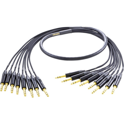 Mogami GOLD 8 TRSTRS-25 8 x 1/4" TRS Male to 8 x 1/4" TRS Male Fan-Out Audio Snake Cable - 25 foot