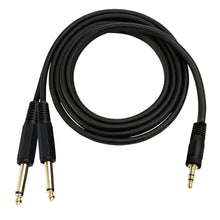 Charger l'image dans la galerie, MR DJ CEQY6P 6Ft 3.5mm Mini TRS Stereo to Dual 1/4" TS Mono