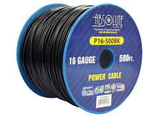 Charger l'image dans la galerie, Absolute USA P16-500BK 16 Gauge 500FT Primary Power &amp; Remote Wire – Black