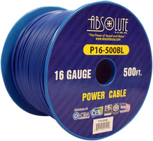 Load image into Gallery viewer, Absolute USA P16-500BL 16 Gauge 500-Feet Spool Primary Power Wire Cable (Blue)