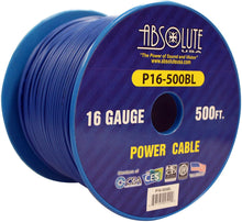 Load image into Gallery viewer, Absolute USA P16-500BL 16 Gauge 500FT Primary Power &amp; Remote Wire – Blue