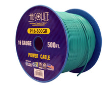 Load image into Gallery viewer, Absolute USA P16-500GR 16 Gauge 500FT Primary Power &amp; Remote Wire – Green