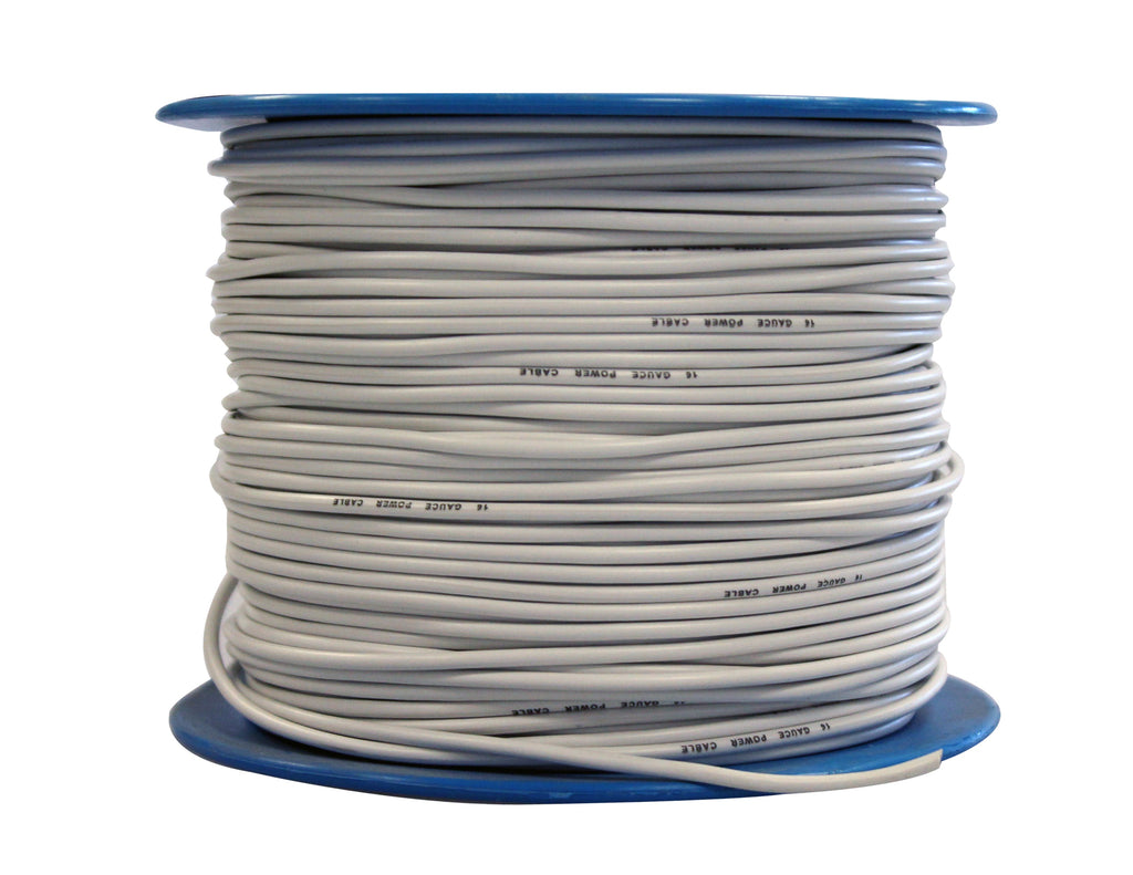 Absolute USA P16-500WH 16 Gauge 500-Feet Spool Power Wire Cable (White)
