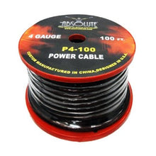 Load image into Gallery viewer, Absolute P4-100BK 100' 4-Gauge Black Copper Mix Power Ground Wire Cable