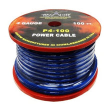 Load image into Gallery viewer, Absolute P4100BL 100' 4-Gauge Blue Power Ground Wire Cable