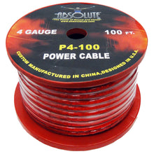 Load image into Gallery viewer, Absolute P4-100RD 100' 4-Gauge Red Copper Mix Power Ground Wire Cable