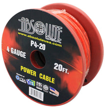 Charger l'image dans la galerie, Absolute P4-20RD 20' 4-Gauge Red Copper Mix Power Ground Wire Cable