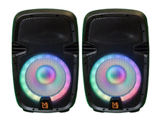 Charger l&#39;image dans la galerie, MR DJ 2X10&quot; PA DJ 2-Way Active Power Speaker Mixer EQ USB Karaoke