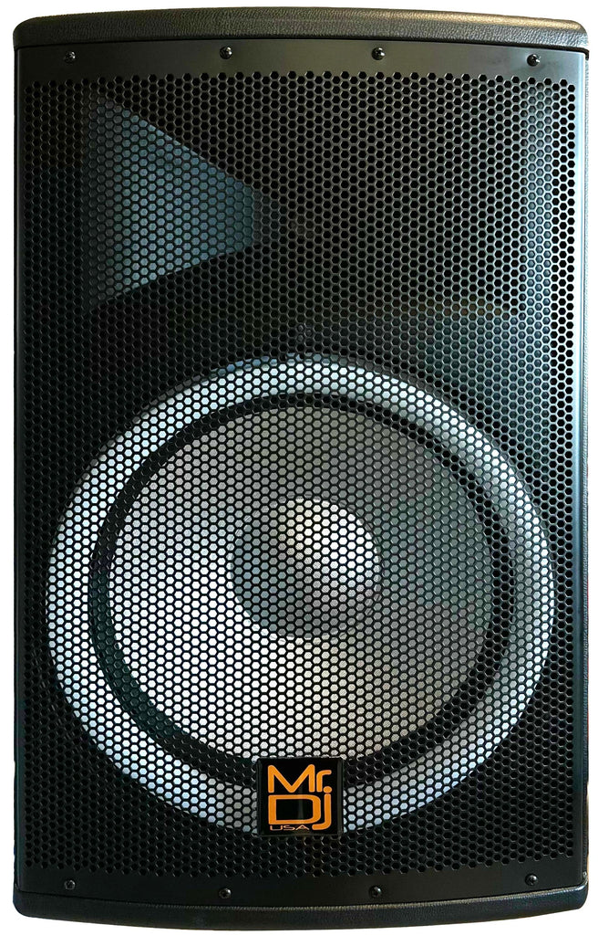 MR DJ PBX4500LED 15" 2-Way PA DJ 4500W Active Powered Bluetooth LED Speaker + Speaker Stand