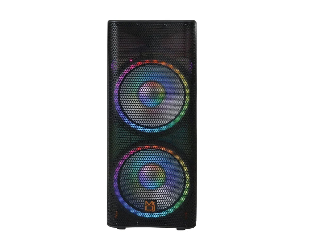 Mr. Dj USA DJ215BT Dual 15" 3WAY 5000W Max Power PA DJ Bluetooth Speaker