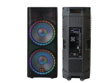 Load image into Gallery viewer, Mr. Dj USA DJ215BT Dual 15" 3WAY 5000W Max Power PA DJ Bluetooth Speaker