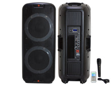 Charger l&#39;image dans la galerie, 2 MR DJ PBX6500LED Professional Dual 15” 3-Way Full-Range Powered/Active DJ PA Multipurpose Live Sound Bluetooth Loudspeaker