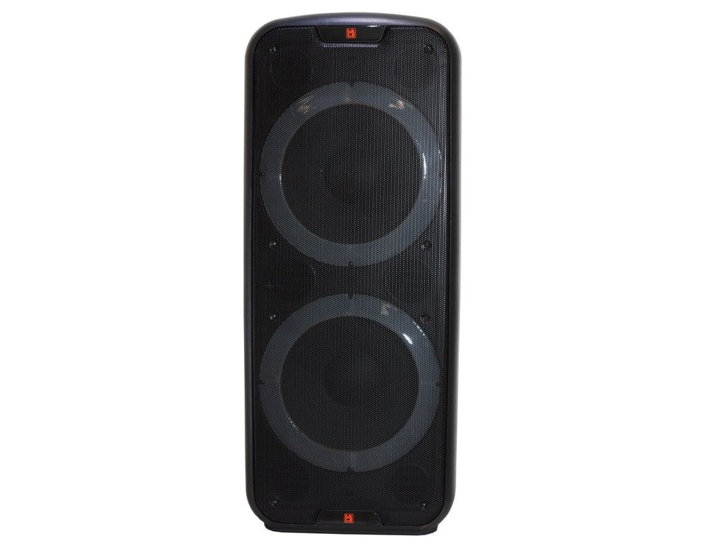 2 MR DJ PBX6500LED Professional Dual 15” 3-Way Full-Range Powered/Active DJ PA Multipurpose Live Sound Bluetooth Loudspeaker