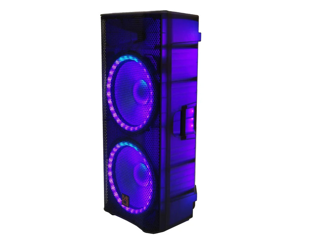 Mr. Dj USA DJ215BT Dual 15" 3WAY 5000W Max Power PA DJ Bluetooth Speaker