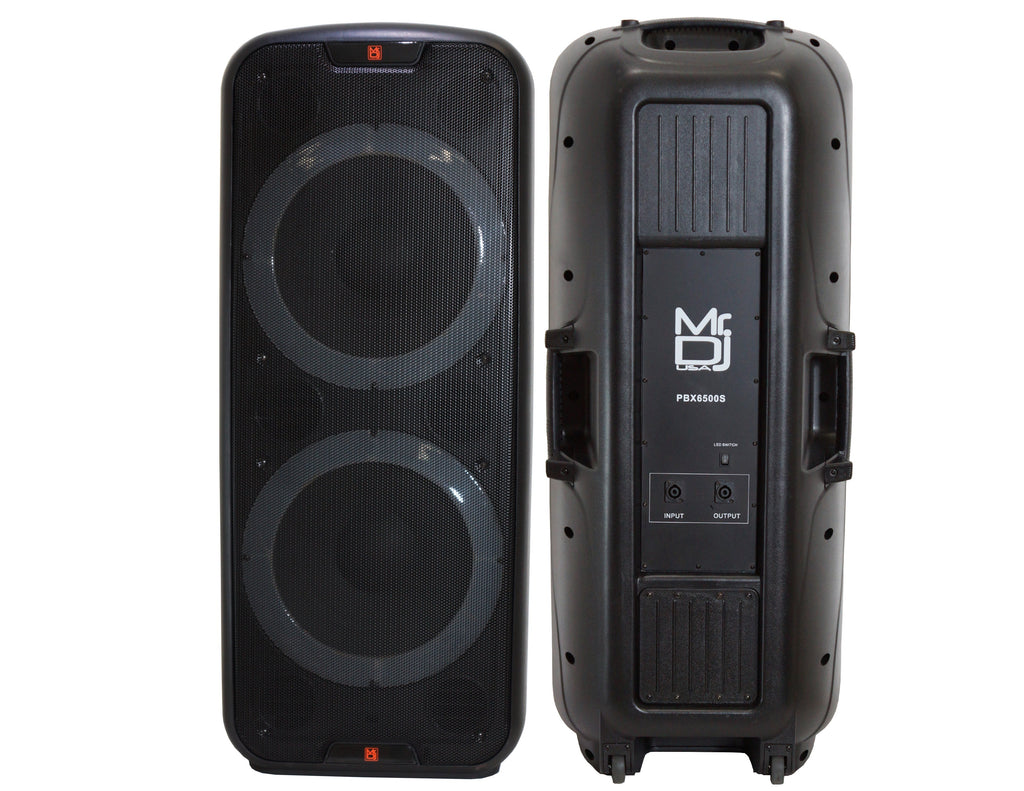 2 MR DJ PBX6500S Professional Dual 15” 3-Way Full-Range Non-Power/Passive DJ PA Multipurpose Live Sound Loudspeaker