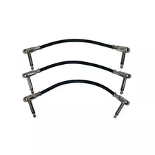 Load image into Gallery viewer, On-Stage PC506B-3PK 6" Patch Cable w/ Pancake Connectors (Black) - 3 Pack