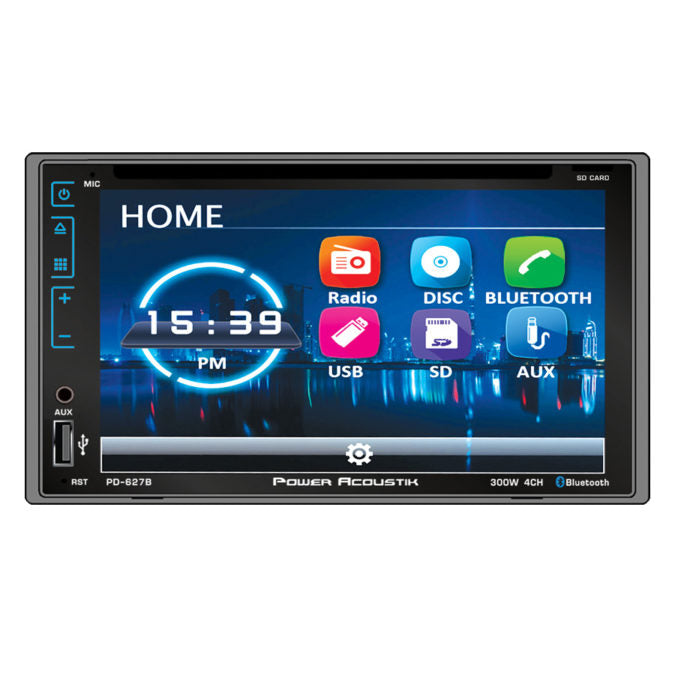 Power Acoustik PD-627B  Double DIN DVD, Digital Media Player w/ Bluetooth