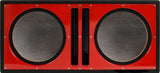 PDEB10R Dual 10-pulgadas, 3.4 pulgadas MDF Doble Puerto Caja de subwoofer con Red Alto Consejo Cara Gloss