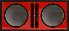 Load image into Gallery viewer, Absolute PDEB10RD (Red/black) Dual 10&quot;, 3/4&quot; MDF Twin Port Subwoofer Enclosure w/ Red High Gloss Face Board