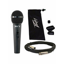 Charger l&#39;image dans la galerie, 4 Peavey PV 7 ND Magnet Dynamic Microphone with XLR to XLR Cable + 4 Microphone Stands