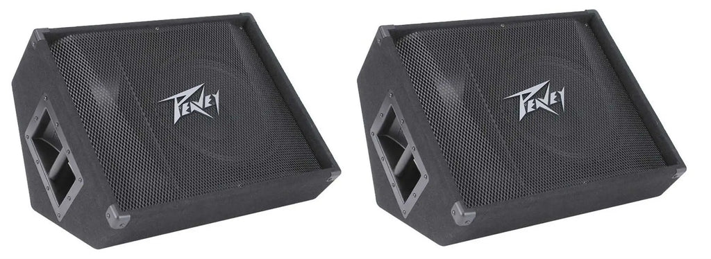 2 Peavey PV 12M Pro Passive 12" Stage Monitor Speaker