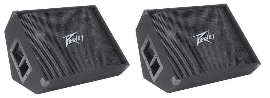 2 Peavey PV15M 15" 2-way 1000-Watt Peak Floor Monitor Speaker w/ Handle