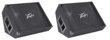 Load image into Gallery viewer, 2 Peavey PV15M 15&quot; 2-way 1000-Watt Peak Floor Monitor Speaker w/ Handle