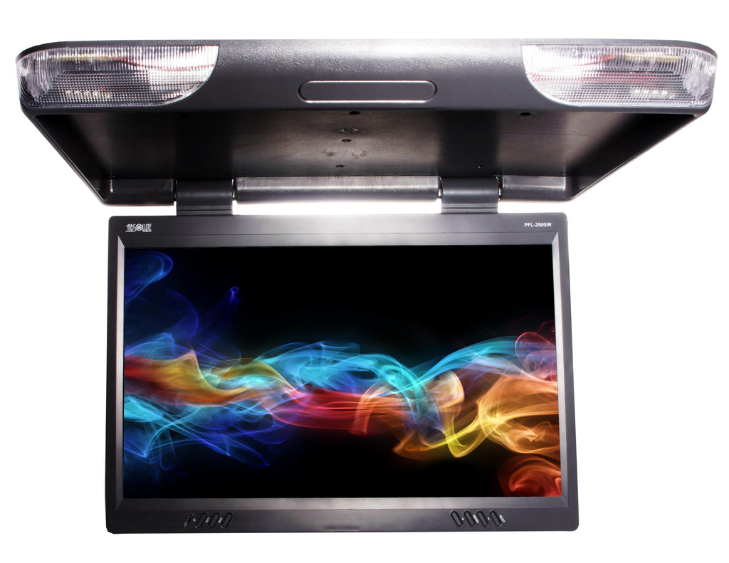Absolute PFL2300IRG Gray 23" TFT-LCD Roof Mount Overhead Flip-Down Monitor Built-In IR, Remote, Dome Light, Gray