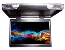 Charger l'image dans la galerie, Absolute PFL2300IRG Gray 23" TFT-LCD Roof Mount Overhead Flip-Down Monitor Built-In IR, Remote, Dome Light, Gray