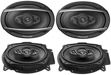 Load image into Gallery viewer, 4 PIONEER TS-A6960F 450W MAX 6&quot; X 9&quot; 4-WAY 4-OHM STEREO COAXIAL SPEAKER (2PAIRS)