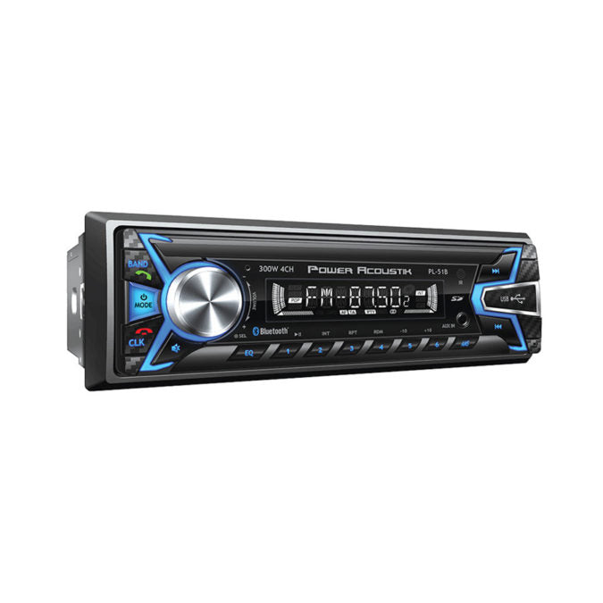 Power Acoustik PL-51B Single DIN Digital Media Headunit – Dynamic Carbon Faceplate Finish