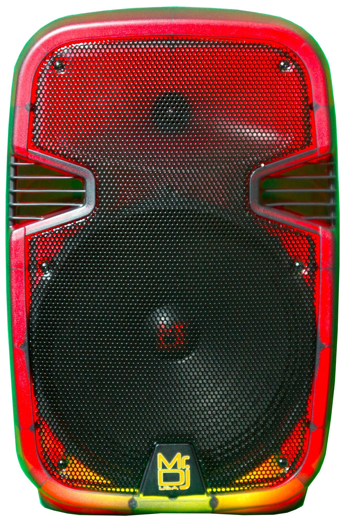 MR DJ PL12FLAME 12" Portable Translucent Bluetooth Speaker + Speaker Stand + 7-LED Moving Head DJ Light