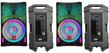 Charger l&#39;image dans la galerie, 2 MR DJ PLED5200 PRO PA DJ 15&quot; Portable Active Bluetooth/MP3/FM Radio Speaker