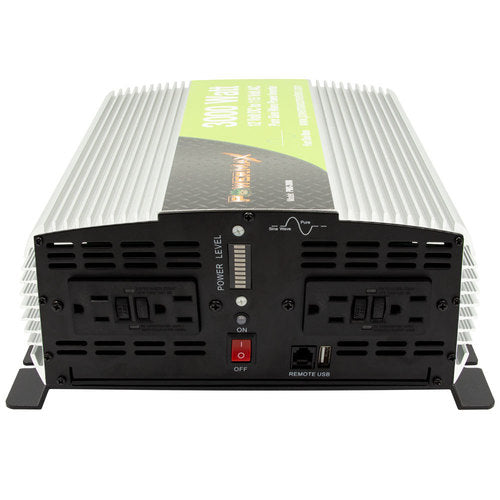 Install Bay PMX-3000 3000W Pure Sine Wave 12VDC to 120V AC Inverter